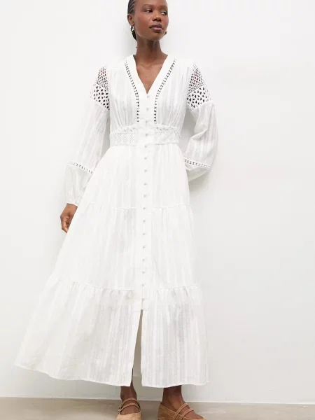 Answear.LAB rochie din alb