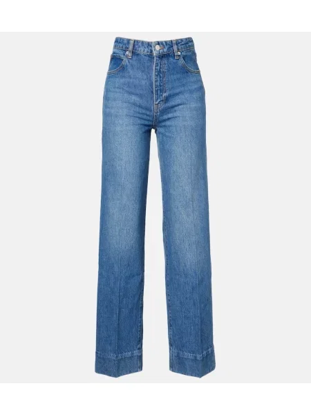 Szerokie jeansy Frame niebieskie