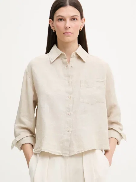 Marc O'Polo cămașă safari pentru femei din in bej