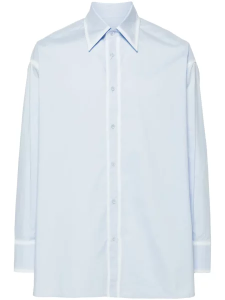 Риза Mm6 Maison Margiela с протрити краища синьо