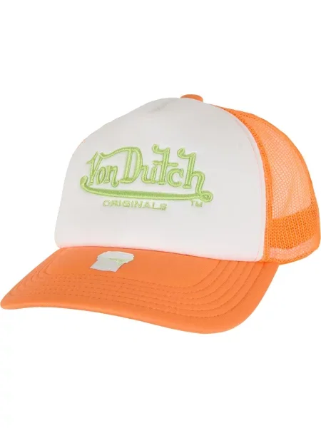Von Dutch Kšiltovka Trucker Atlanta Oranžová bílá