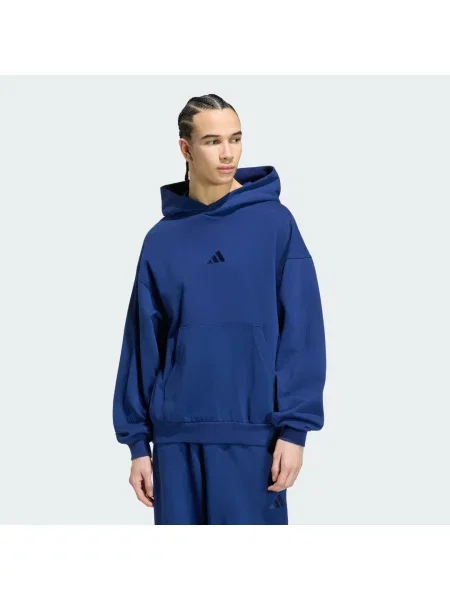 BLUZA Z KAPTUREM I MAŁYM LOGO ADIDAS KIT niebieska