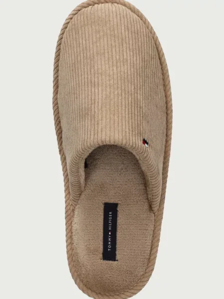 Tommy Hilfiger пантофи мъжки CORDUROY HOUSE SHOES бежово