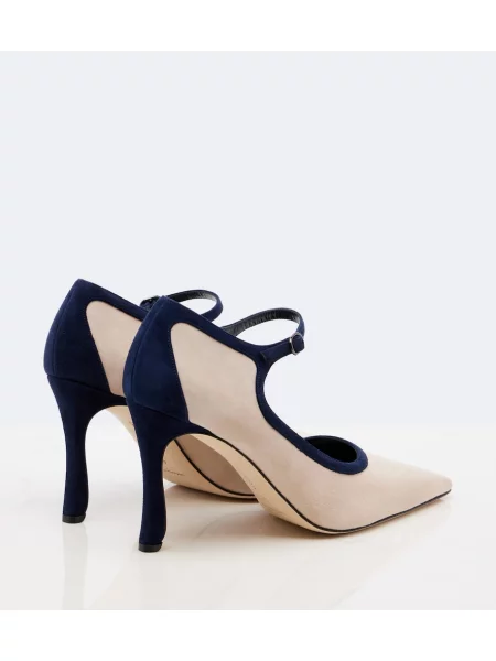 Pantofi cu toc Manolo Blahnik din piele de căprioară