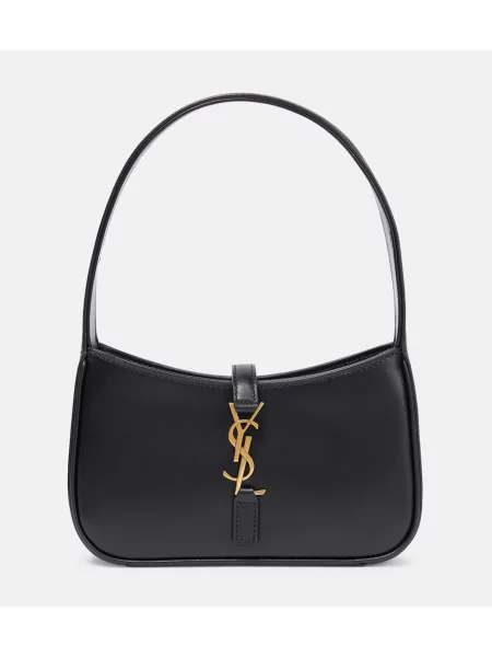 Usnjena torbica Saint Laurent črna