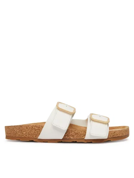 Tommy Hilfiger natikače za žene od kože TH CLASSIC CORK SANDAL LEATHER bijela