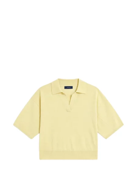 Scurt tricou polo Soeur galben