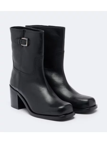 Cizme scurte Staud din piele negru