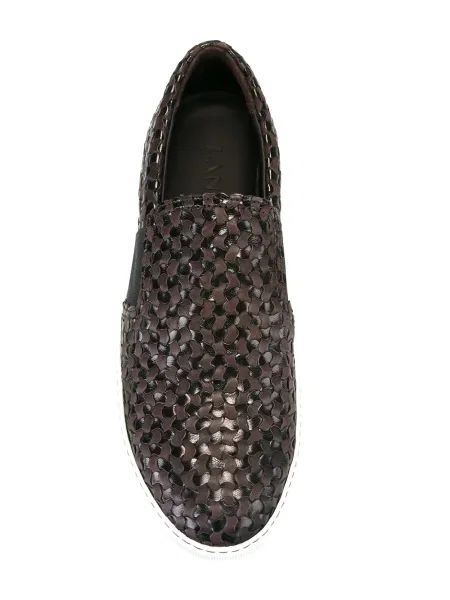 Sneakerși Lanvin slip-on maro