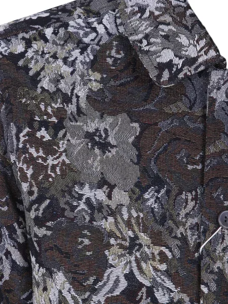 Virágos jacquard ingdzseki Les Deux barna