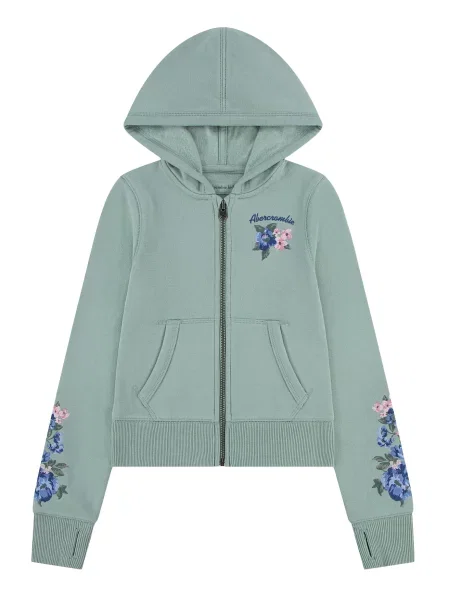 Abercrombie & Fitch Ζακέτα φούτερ ναυτικό / ανοικτό πράσινο / σκούρο πράσινο / ρόδινο μπλε
