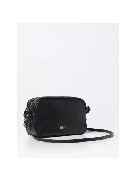 Lniana torebka Red Valentino czarna