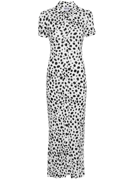 Rochie Moschino cu imagine cu imprimeu abstract de costum alb