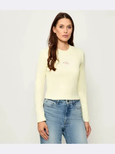 Calvin Klein Jeans Bluză | Cropped Fit galben