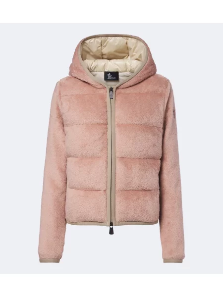 Cardigan Moncler Grenoble cu glugă roz