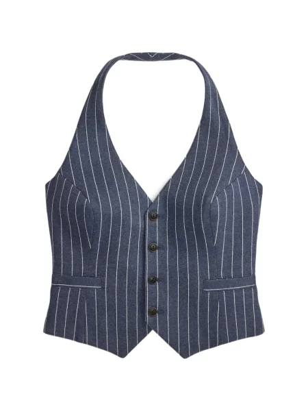 Top Ralph Lauren Rrl cu gât halter albastru