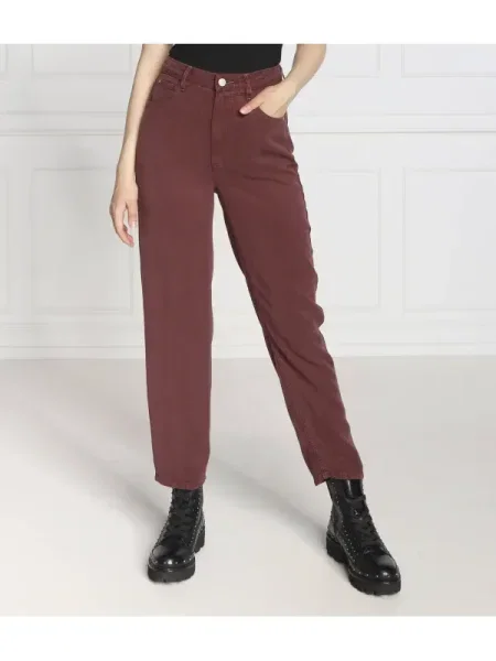 GUESS Blugi MOM JEAN | Mom Fit bordo