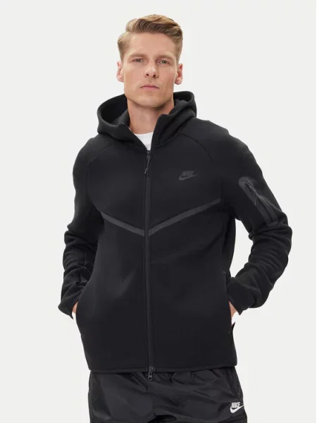 Nike Mikina S Kapucí M Nk Tch Flc Fz Wr Hoodie černá