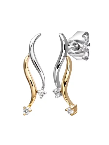 DIAMANT LETERNEL Fülbevalók Ohrhänger aus Gelbgold mit Diamant vegyes színek