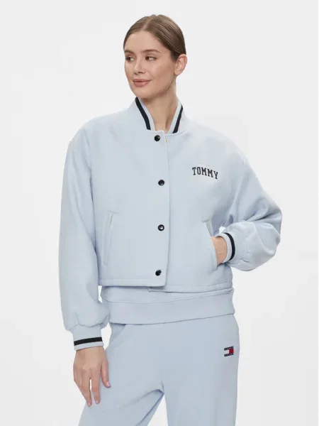 Tommy Jeans Яке бомбър Varsity светлосиньо