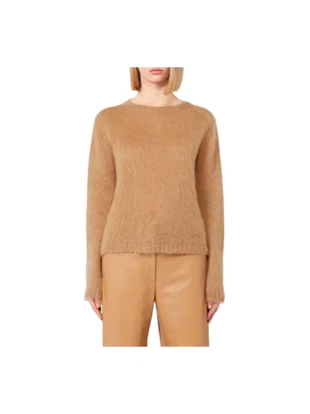Sweter Max Mara Studio brązowy