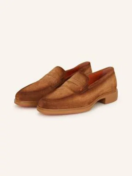 Santoni Penny Loafers Easy braun brązowe