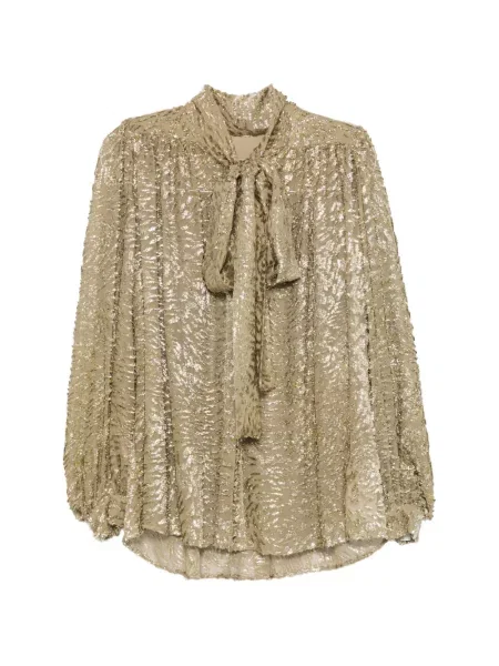 Bluză Elie Saab cu funde verde