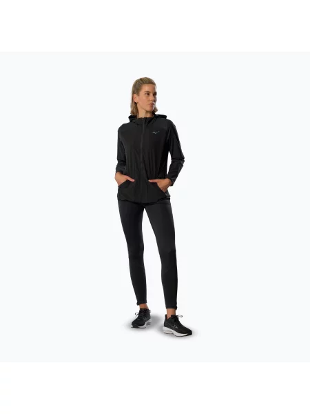 Kurtka do biegania Mizuno Active Alpha Hodded czarna