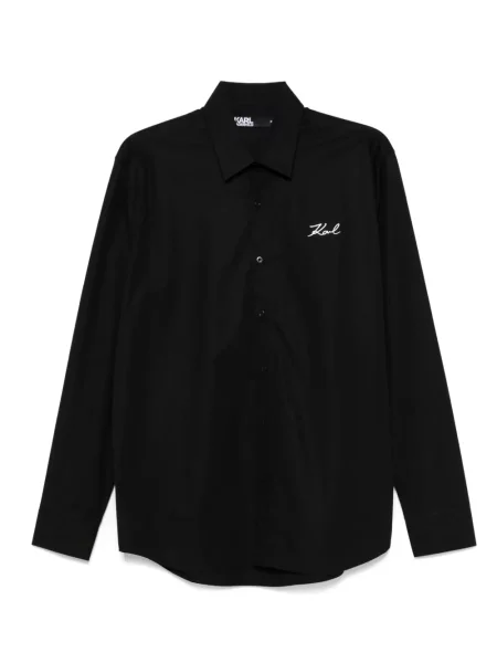 Cămașă Karl Lagerfeld cu imagine negru