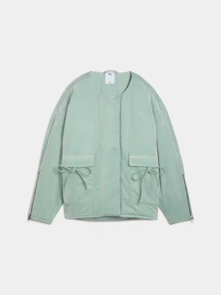 Демісезонна куртка PUMA Yona Jacket комбінований верх зелений