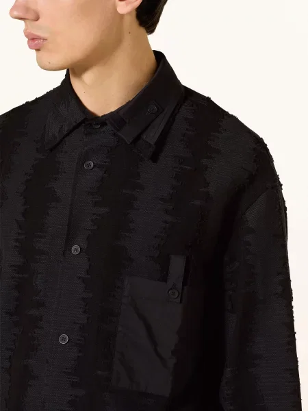 Žakárová Košile Comfort Fit černá