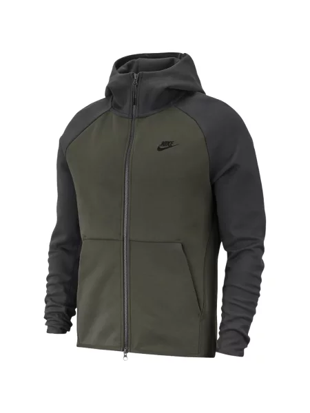 Hanorac cu glugă Nike din fleece verde
