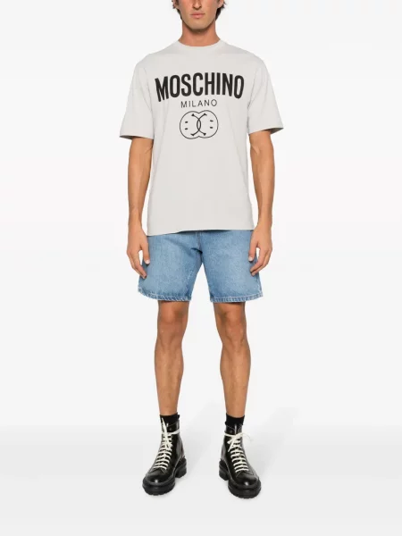 Tričko Moschino s potiskem šedé