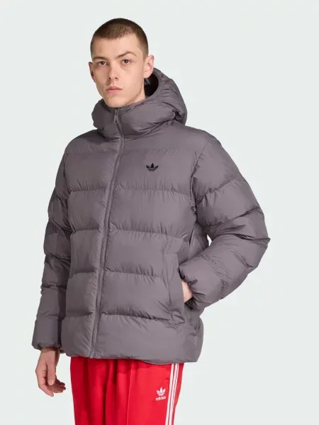 Пуховик Adidas серый