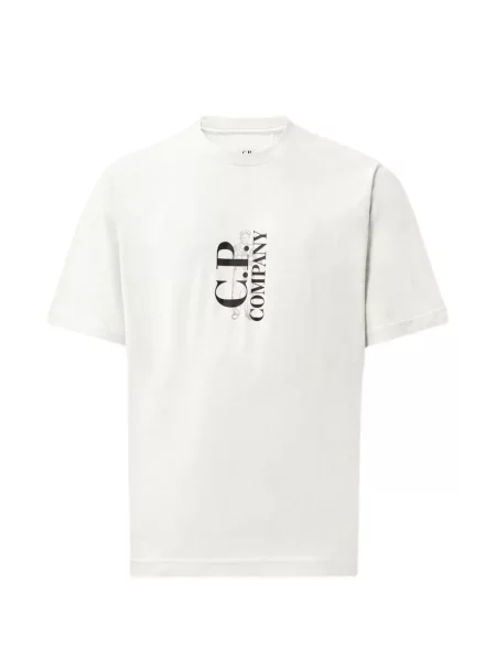 Tricou C.p. Company cu mâneci scurte din jerseu cu autograf