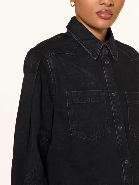 Ganni Džíny S Vrchní Košilí black washed černé