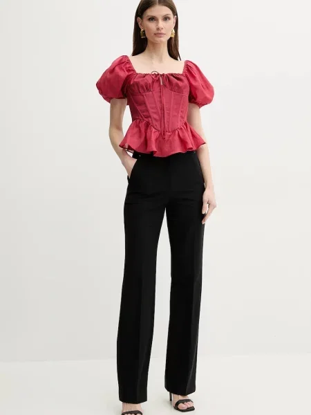 Блузка Bardot ESRA однотонна червоний