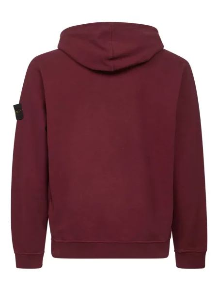 Суичър с качулка Stone Island камъни червено