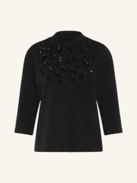 S.Oliver Black Label Tričko S Rukávem A Flitry černá