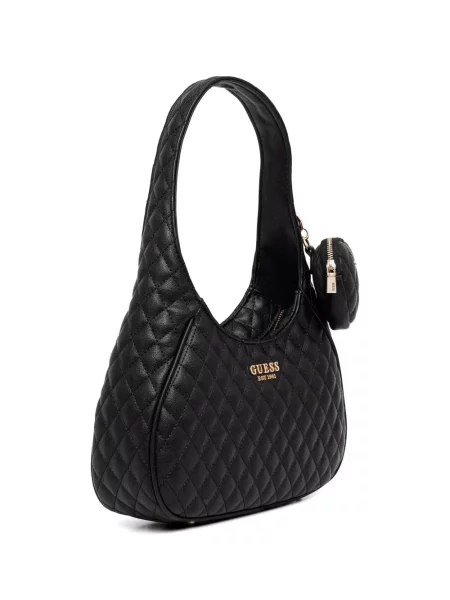 Шопинг чанта Guess с автограф черно