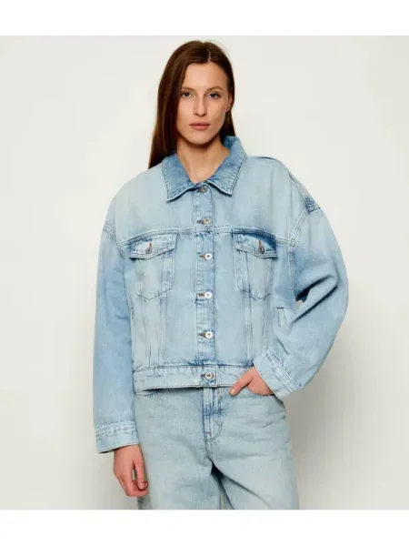 Hugo Blue Geacă de blug Lou_B | Oversize fit albastru
