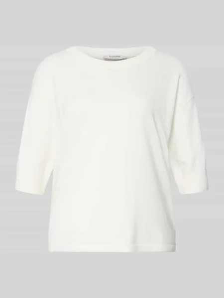 T-shirt o kroju regular fit z mieszanki model ‘Morla’ B.young biała