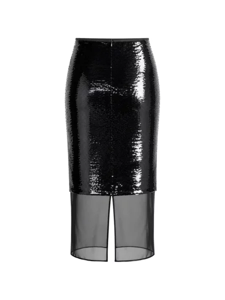 Fustă midi Esse cu paiete negru