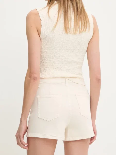 Kalhotová sukně Answear Lab hladká high waist béžová