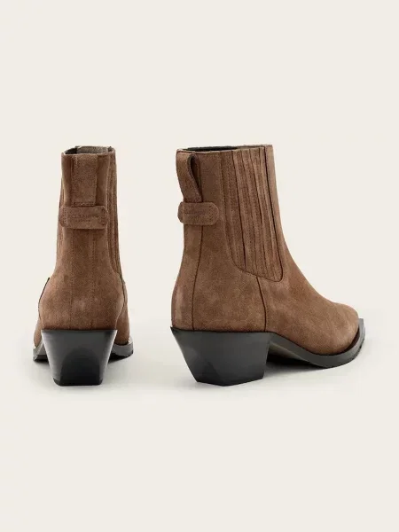 AllSaints Велурени боти челси Marcie Suede Boot кафяво