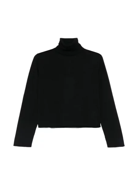 Maison Margiela sweter wełniany lekki z golfem czarny