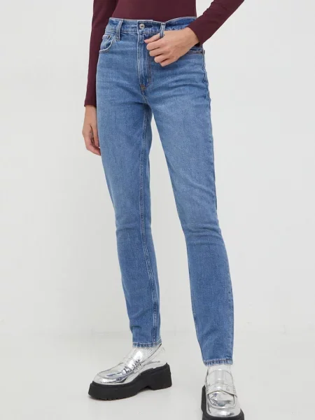 Дънки Abercrombie & Fitch синьо