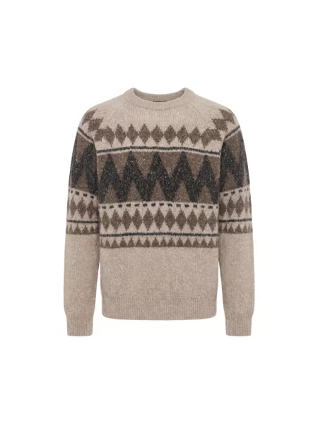 Dzianinowy sweter Peserico brązowy