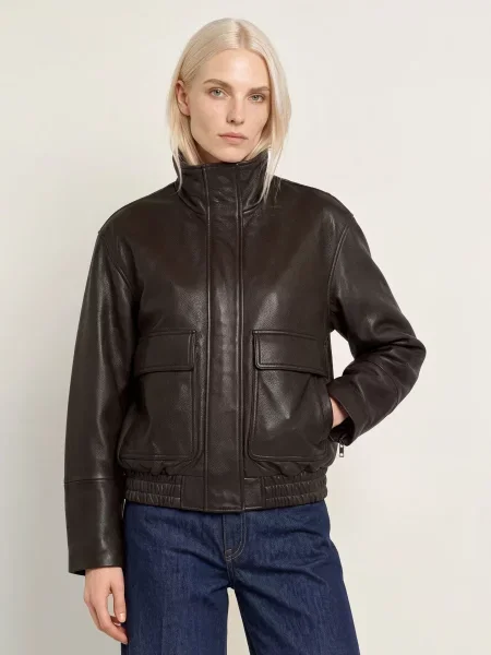 Tommy Hilfiger Skórzana Kurtka braun