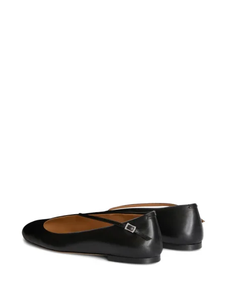 Balerini Jil Sander din piele negru